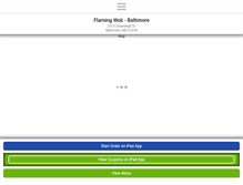 Tablet Screenshot of flamingwokbaltimore.com